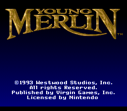 Young Merlin (Europe) Title Screen